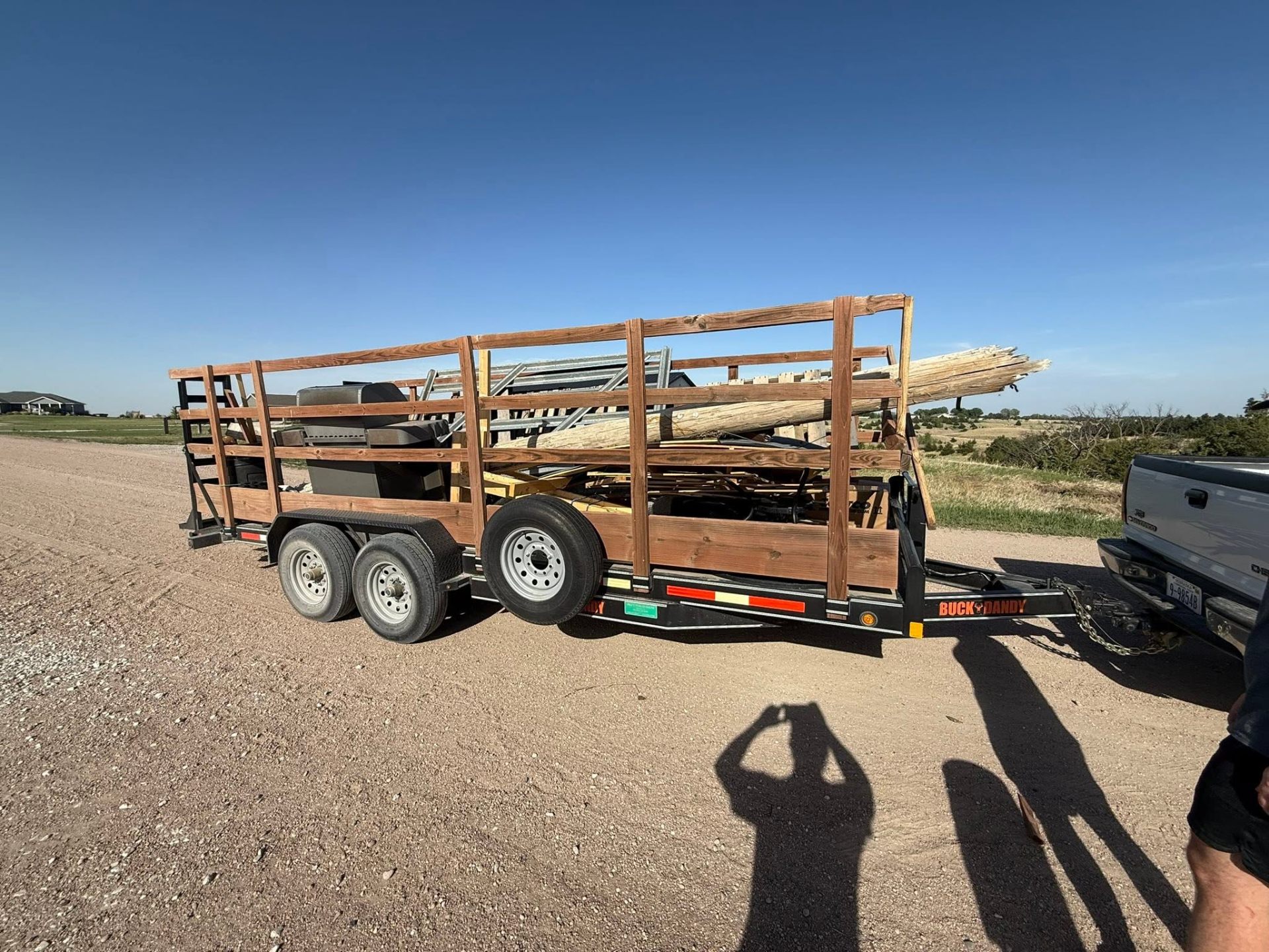 Junk Wagon trailer loaded with debris